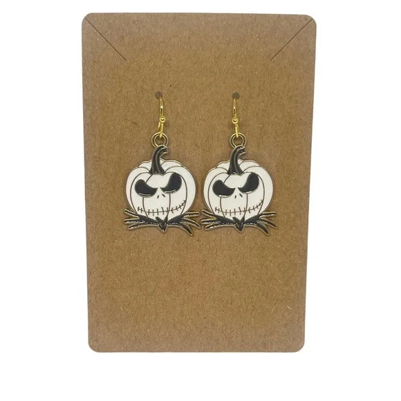 Pumpkin Earrings - Nightmare Before Christmas - Hypoallergenic - Picture 1 of 1